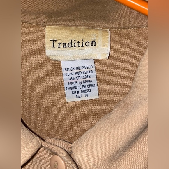 Tradition Green Button-Up Shirt and light brown color shirt - Picture 5 of 9